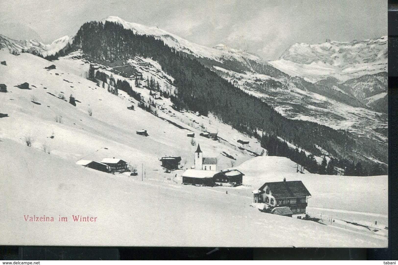 SWITZERLAND VALZEINA 1913 VINTAGE POSTCARD - Valzeina