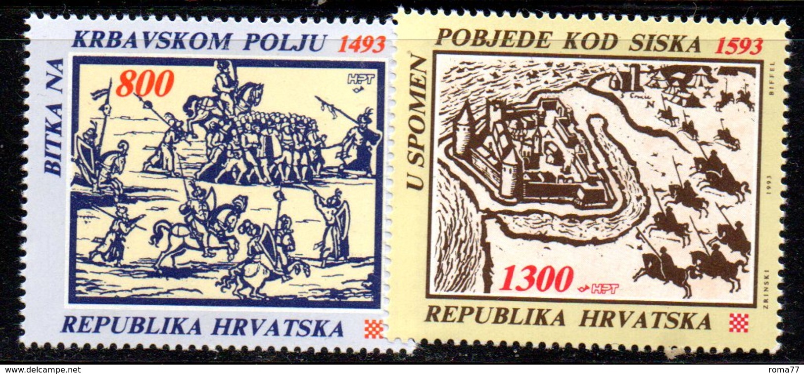 CROAZIA 1993 ,   Unificato N. 208/209  ***  MNH - Croazia