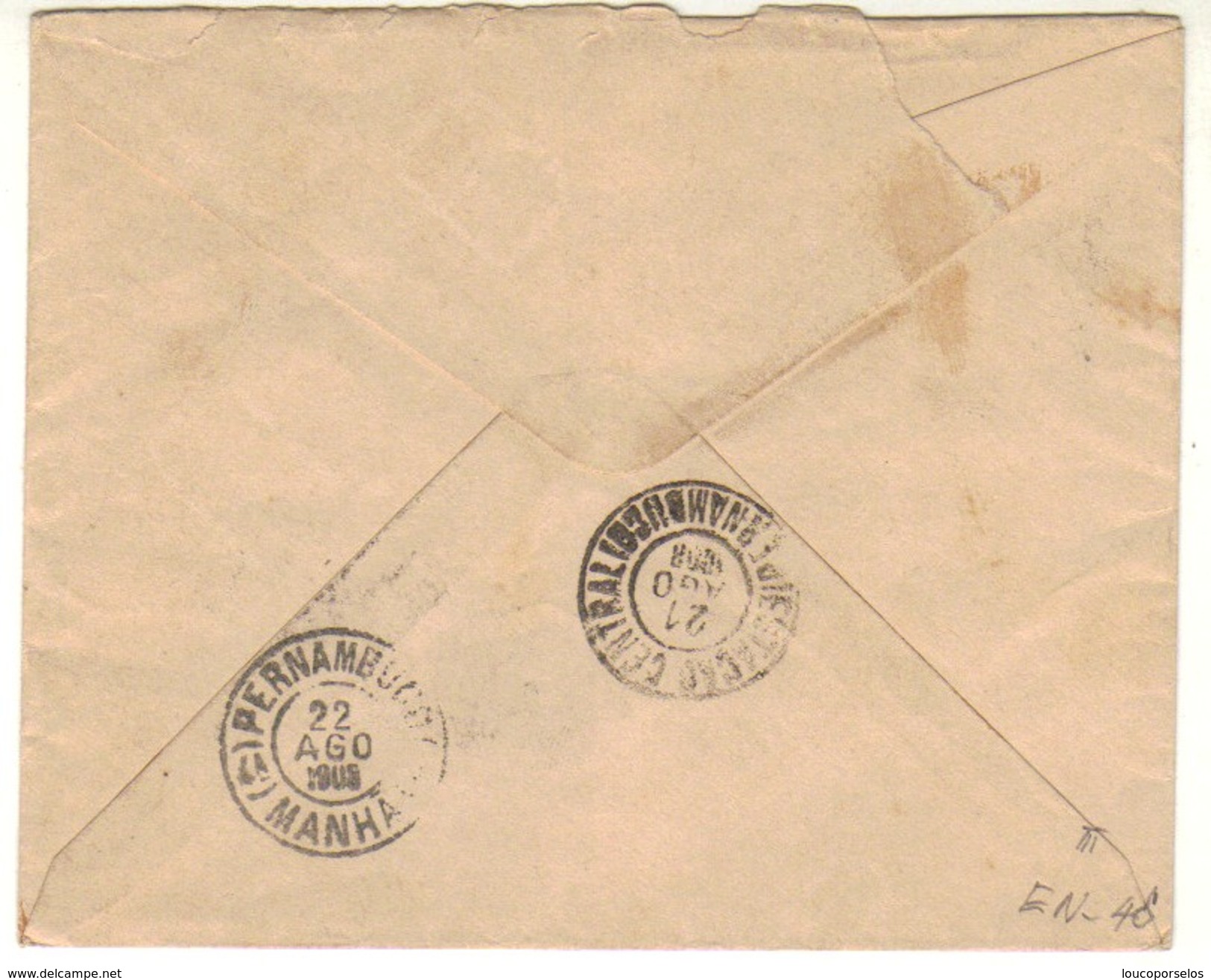 17487 Brasil Envelope Ev-46 De Bezerros P/ Recife Raro - Autres & Non Classés