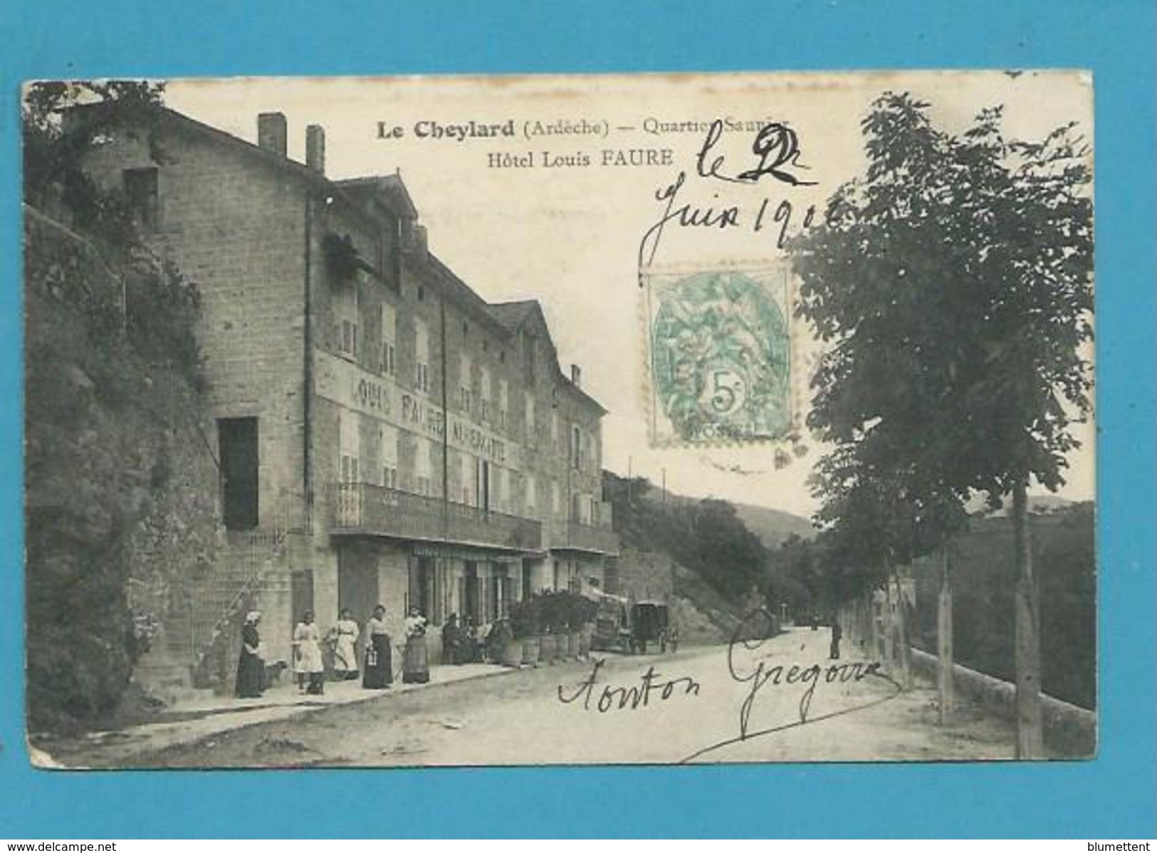 CPA Hôtel Louis Faure Qurtier Saunier LE CHEYLARD 07 - Le Cheylard