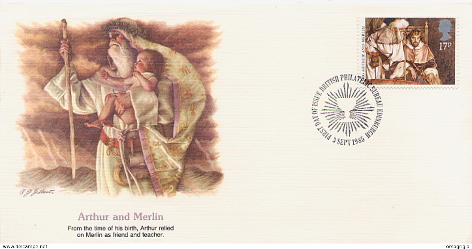 GREAT BRITAIN - FDC - KING  ARTHUR  And  MERLIN - 1981-1990 Decimal Issues