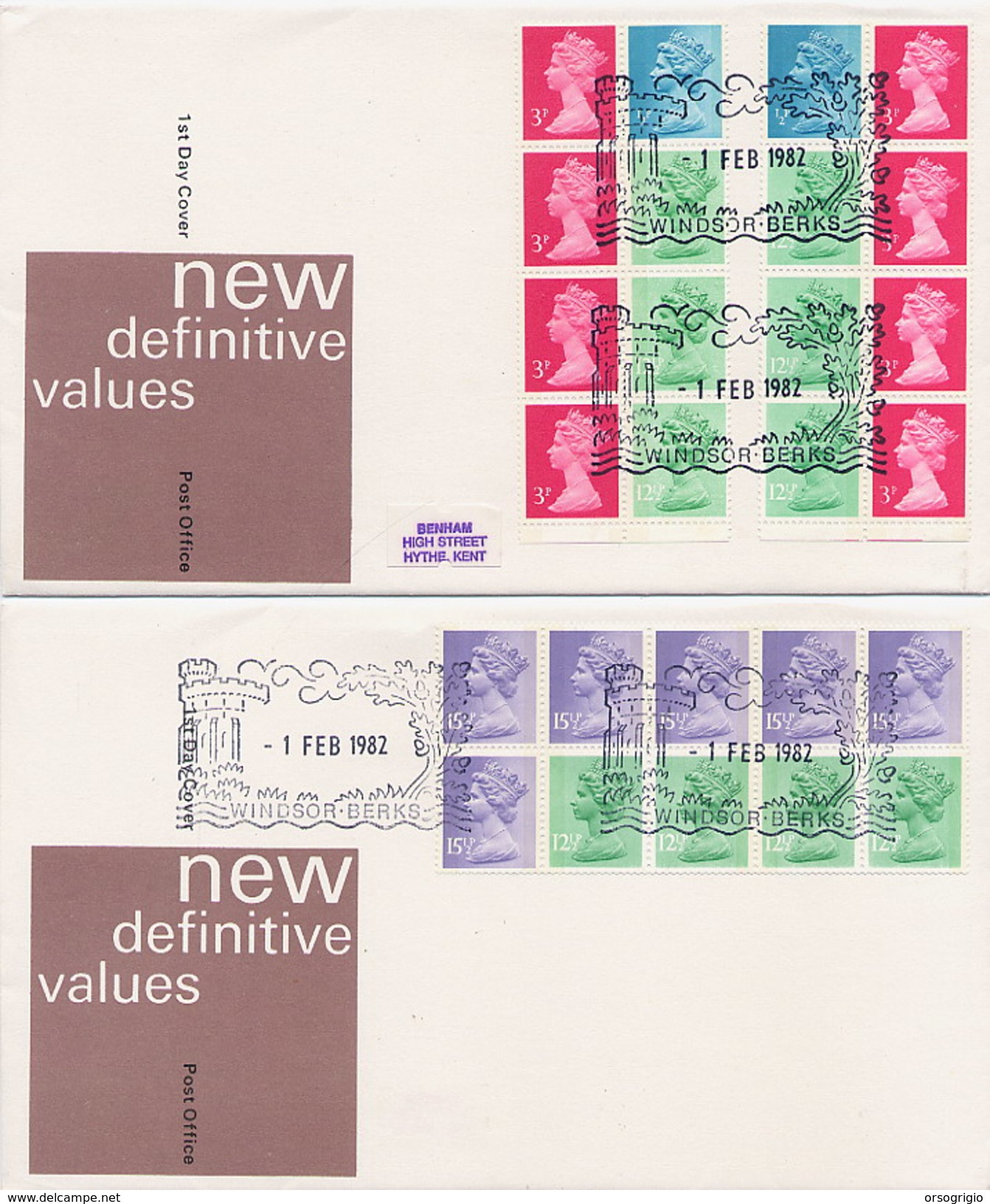 GREAT BRITAIN - FDC - DEFINITIVE 1982 - 1981-1990 Decimal Issues