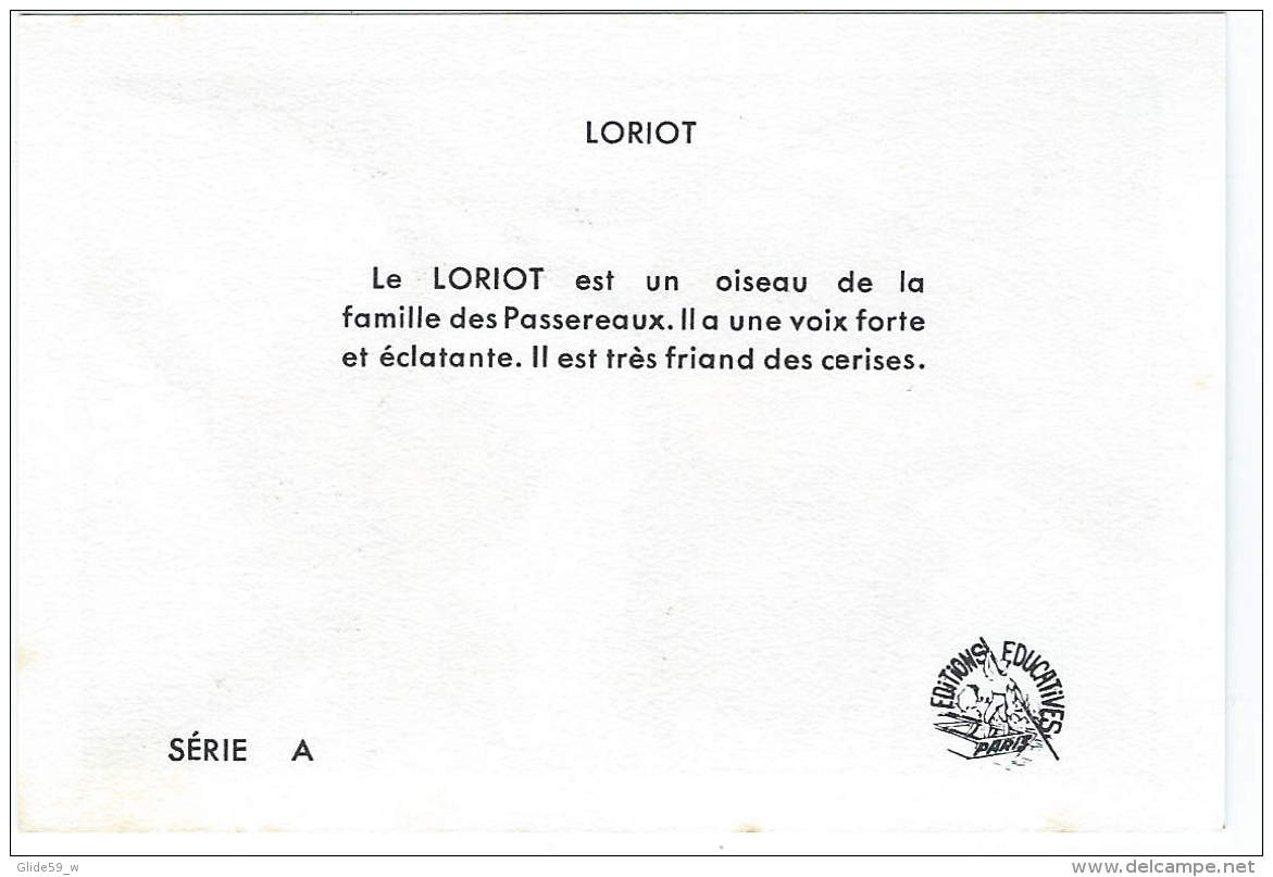 LORIOT - Image Scolaire Editions Educatives Paris - Série A (Calvet-Rogniat Illustrateur) - Animals