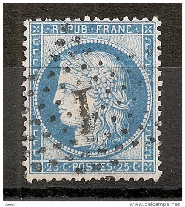 ETOILE 1 De PARIS Sur N°60 Type I. - 1871-1875 Cérès