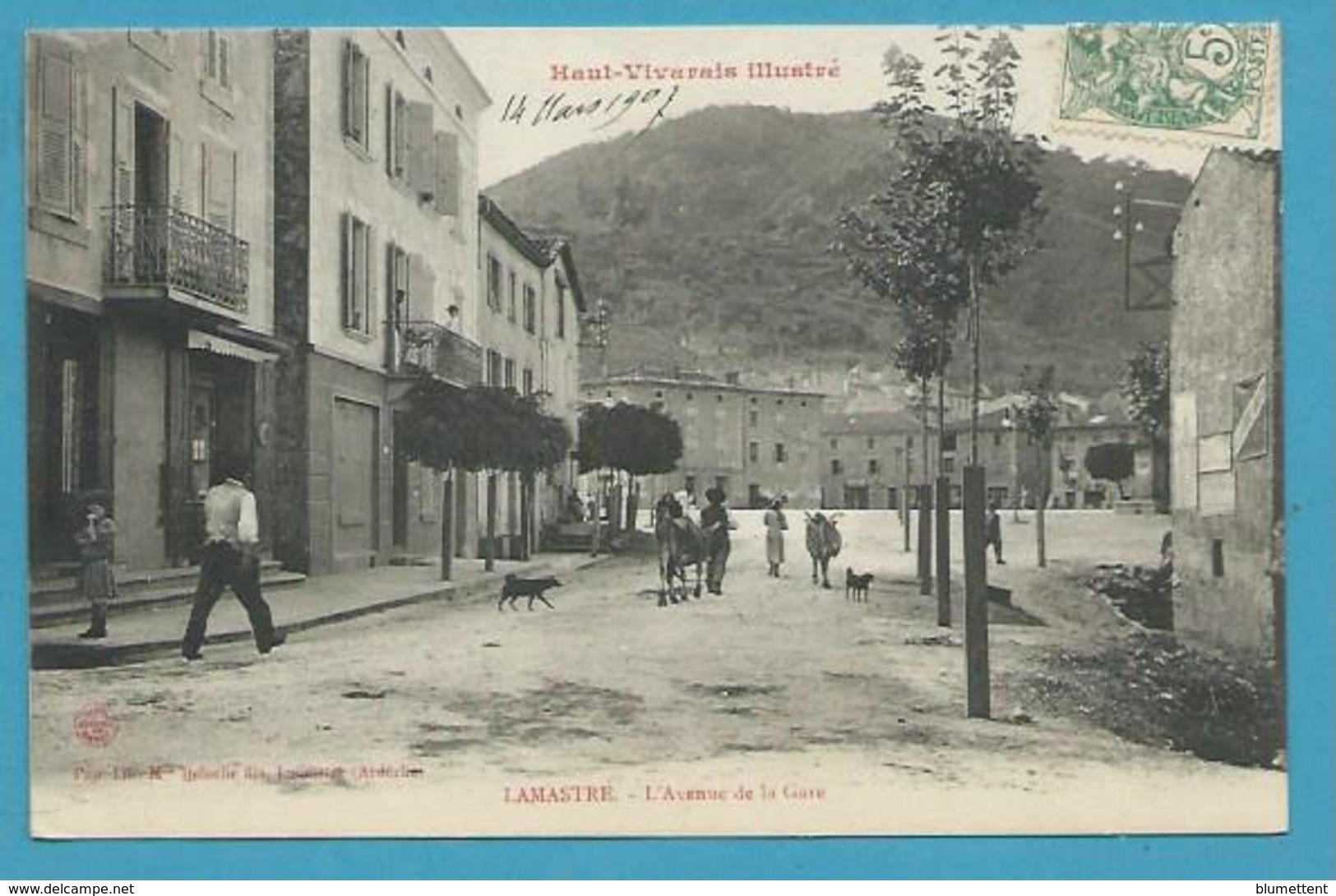 CPA L'avenue De La Gare LAMASTRE 07 - Lamastre