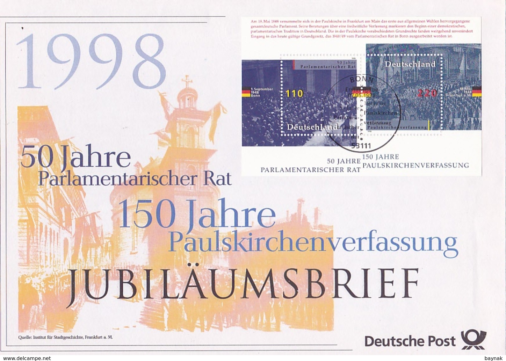 JUBILAUMSBRIEF  --  1998 - Sonstige & Ohne Zuordnung