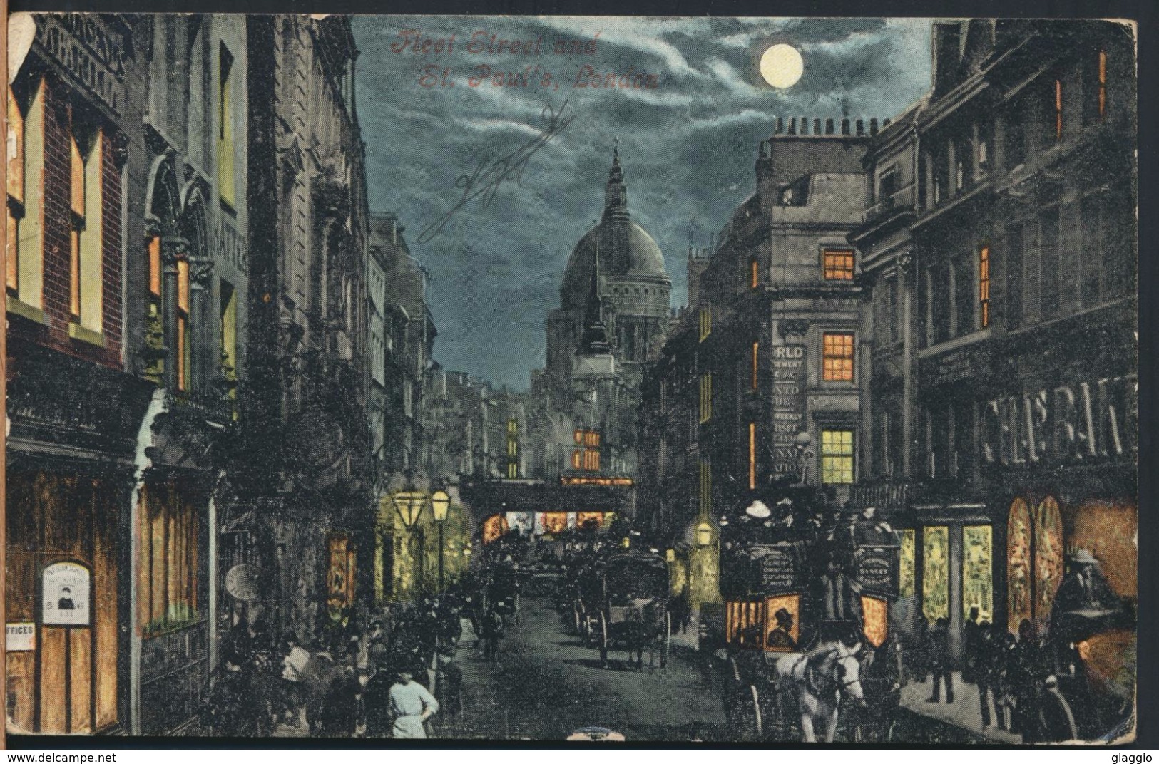 °°° 2034 - UK - LONDON - FLEET STREET AND ST. PAUL'S - 1904 With Stamps °°° - St. Paul's Cathedral