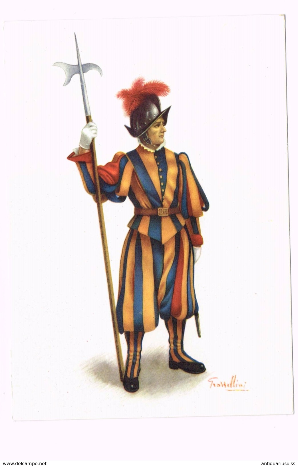 Paepstliche Schweizergàrde:Hellebandier-Cohors Pedestris Helvetiorum-Guardia Svizzera Pontificia-Pontifical Swiss Guard - Vatican