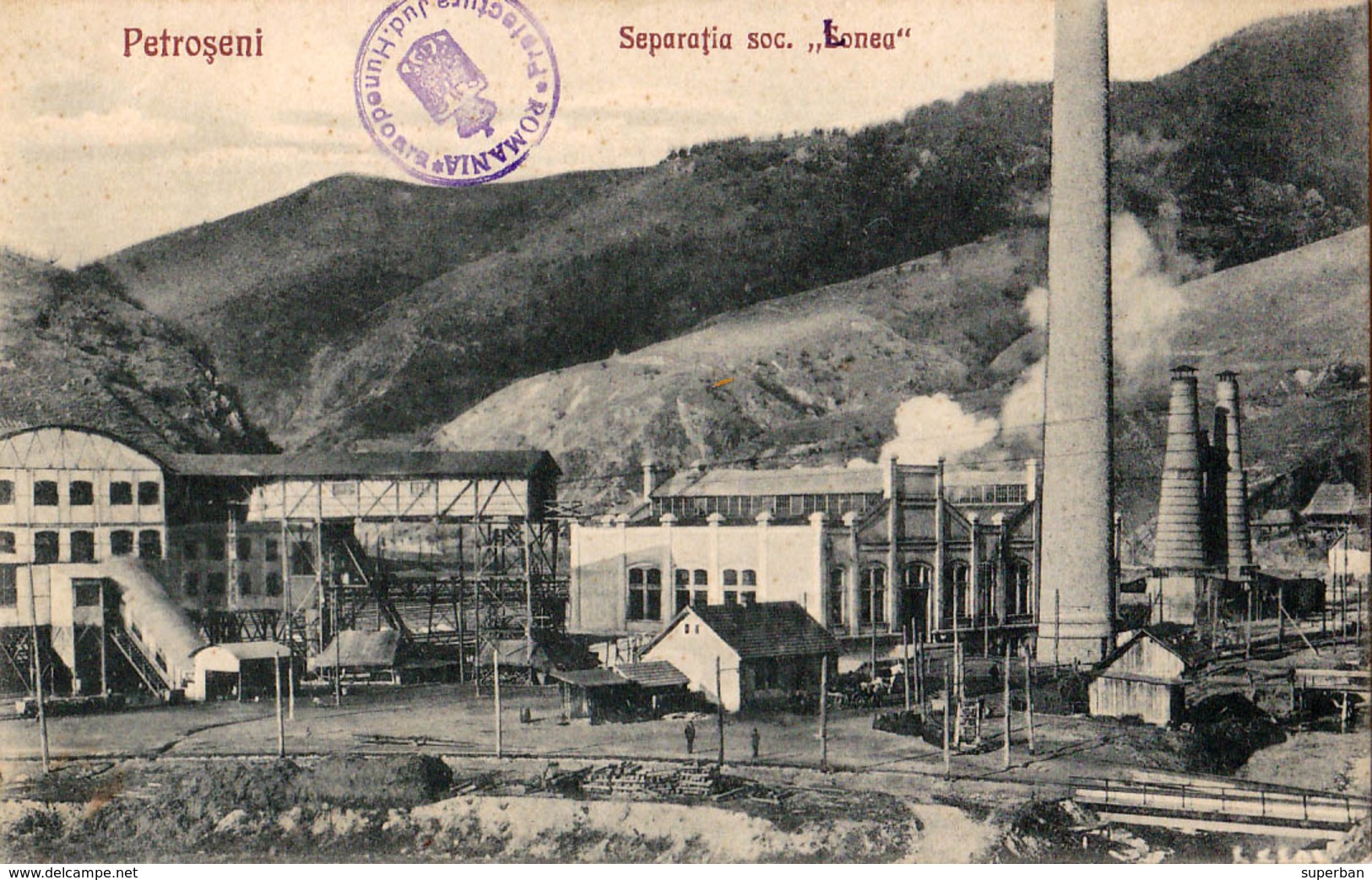 PETROSENI / PETROSANI : SEPARATIA SOC. LONEA - MINE DE CHARBON / COAL MINE - ANNÉE / YEAR ~ 1920 - '25 - RARE ! (v-693) - Roumanie