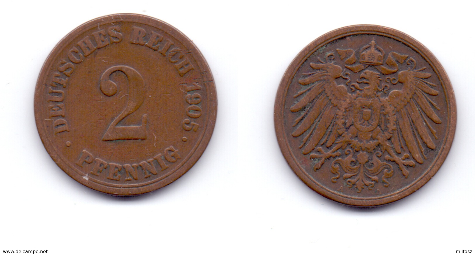 Germany 2 Pfennig 1905 A - 2 Pfennig