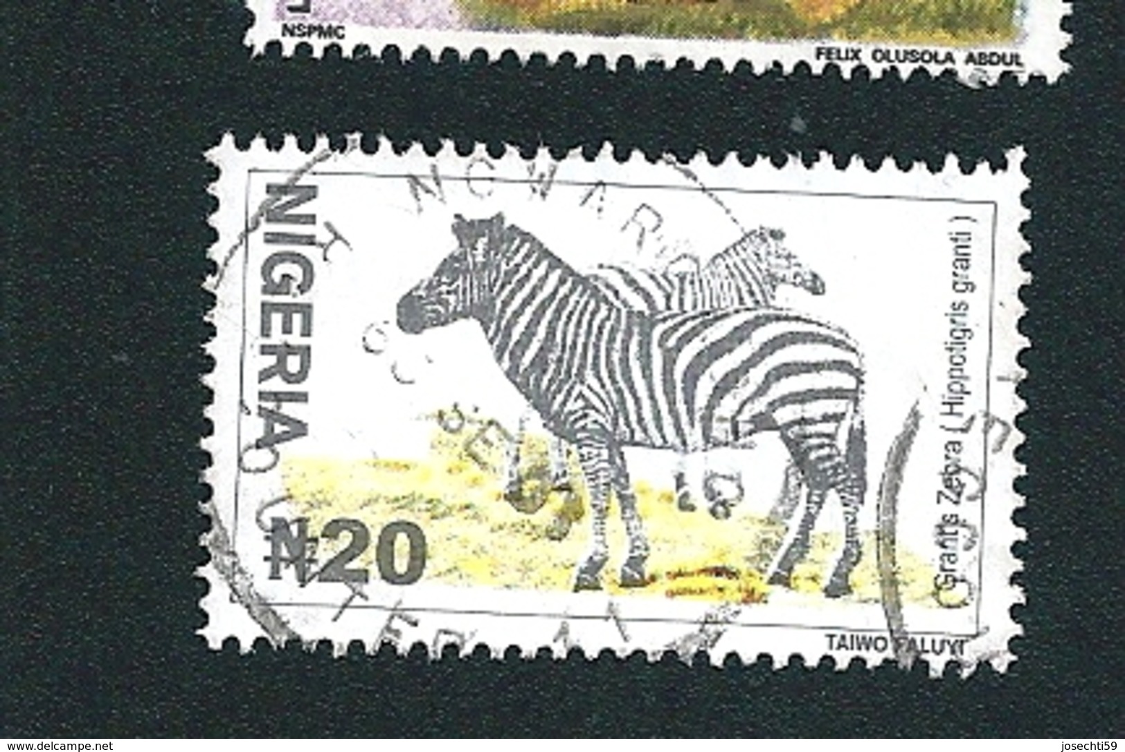 N° 726 Zèbre De Grant Timbre Nigéria (2001) Oblitéré - Nigeria (1961-...)