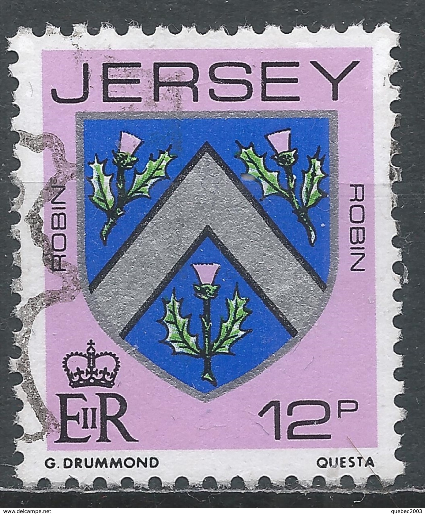 Jersey 1981. Scott #258 (U) Robin Family Arms * - Jersey