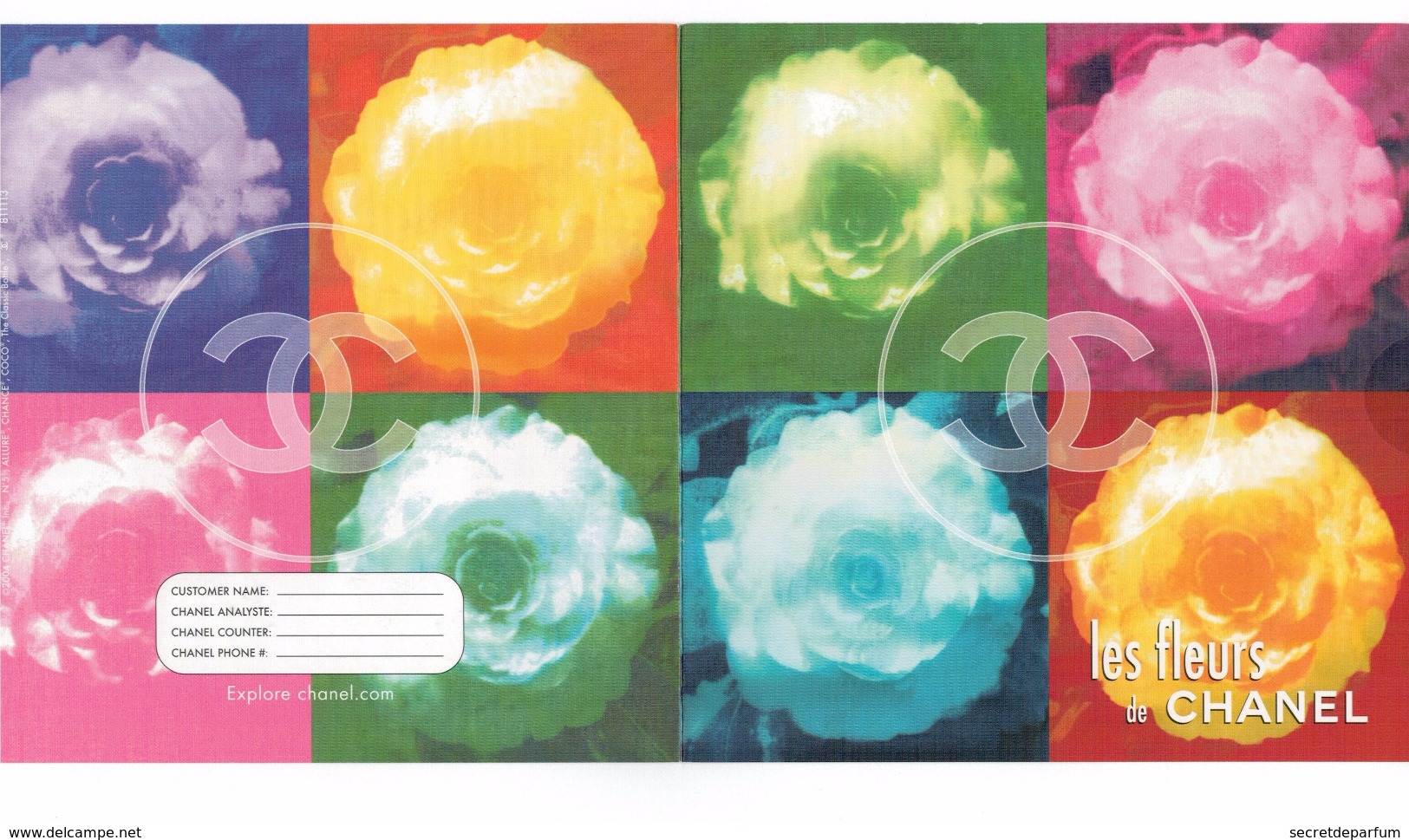 Cartes Parfumées Carte CHANEL   LES FLEURS  De CHANEL   6 PATCHS - Modernes (à Partir De 1961)