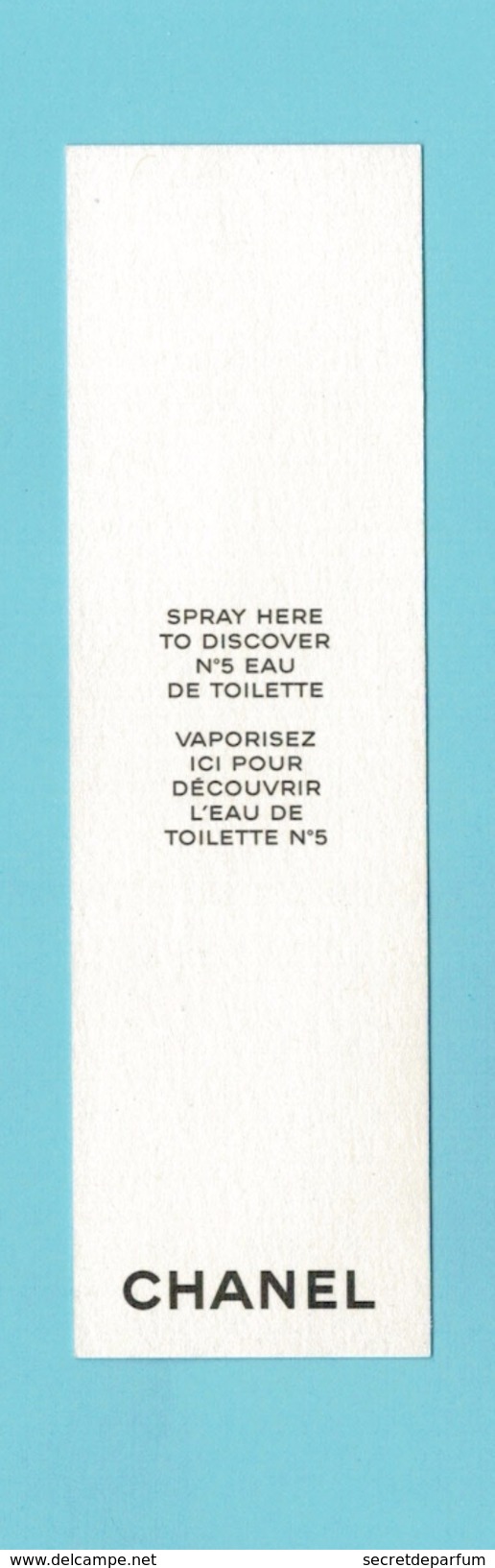 Cartes Parfumées Carte CHANEL N°5  De CHANEL   RECTO VERSO - Modernes (à Partir De 1961)