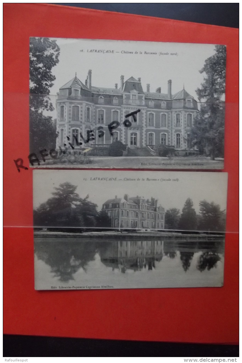 Cp  Lafrancaise Chateau De La Baronnie Lot 2 Cartes N 16-15 - Lafrancaise