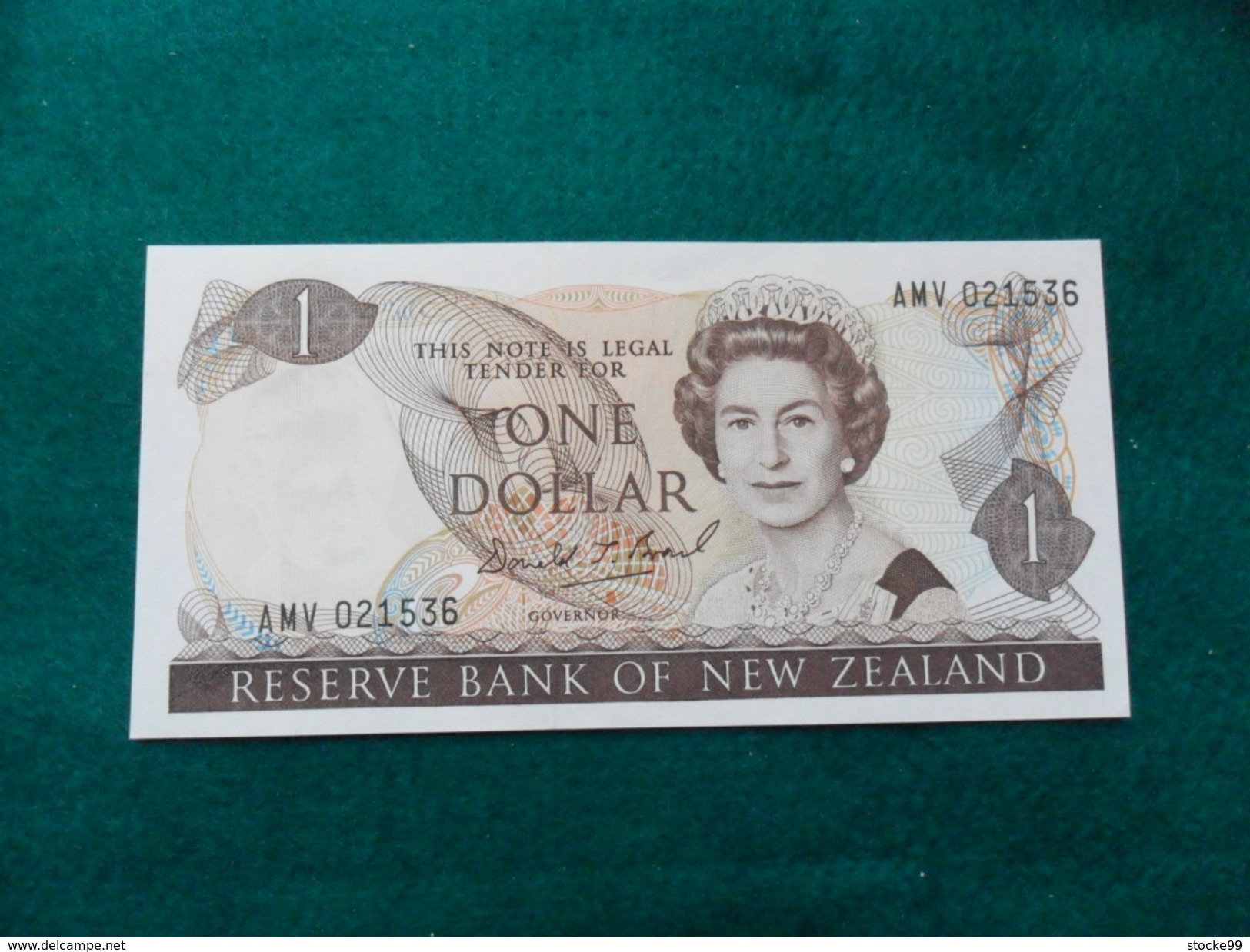 Billete One Dollar  Nueva Zelanda 1989  P169c UNC - Nueva Zelandía