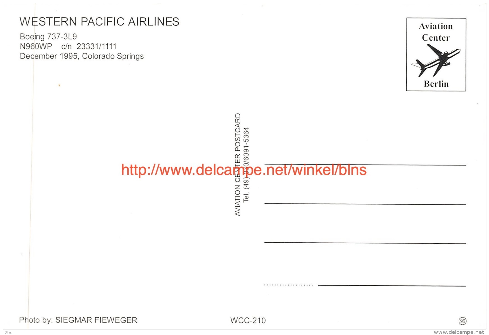 Western Pacific - Boeing 737 - 1946-....: Moderne