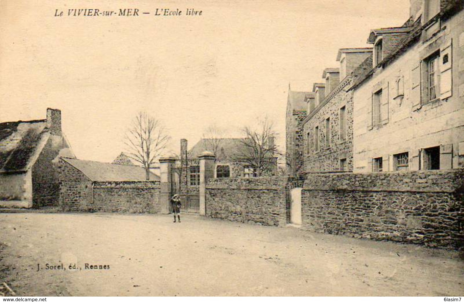 CPA - Le VIVIER-sur-MER (35) - Aspect Du Quartier De L'Ecole Libre En 1924 - Autres & Non Classés