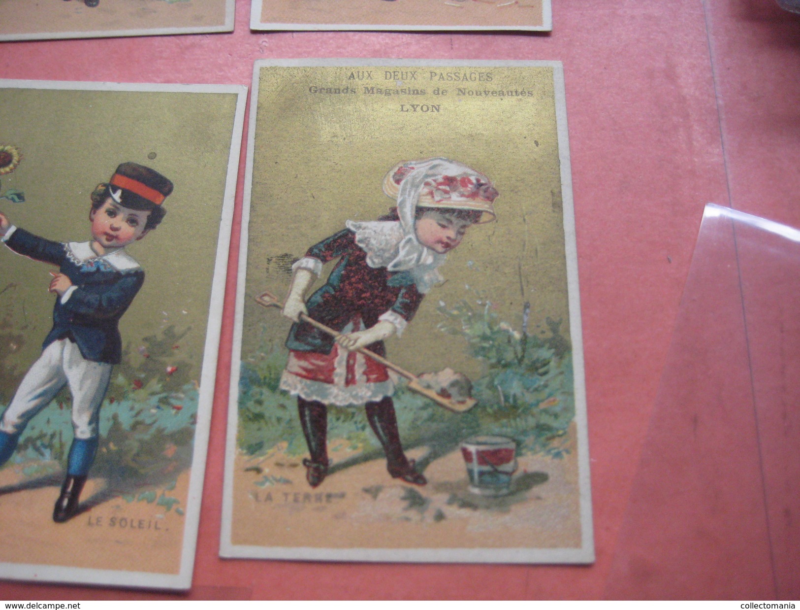 6 litho cartes trade cards compl. set CR 1-1-4 impr printer Courbe Rouzet PUB c1880 -  S. Cahen  à GRENOBLE & Lyon