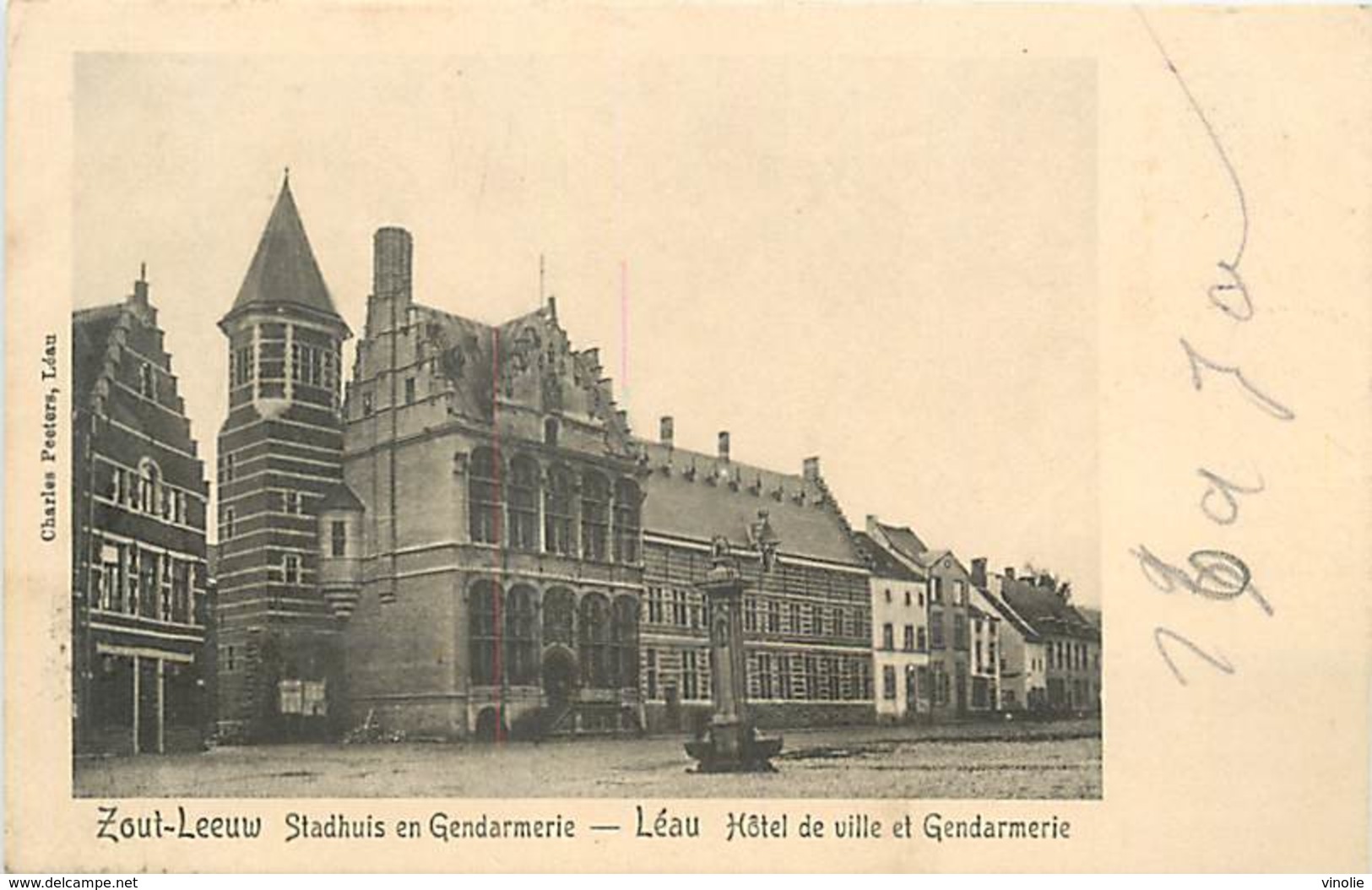 A-17.4796 :  ZOUT-LEEUW. STADUIS EN GENDARMERIE. LEAU. HOTEL DE VILLE ET GENDARMERIE - Zoutleeuw