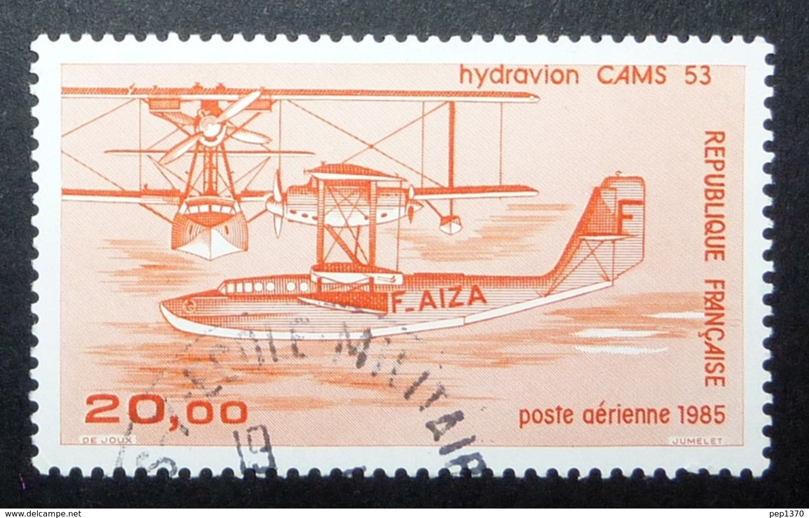 FRANCIA 1985 - HYDROAVION CAMS 53 - YVERT PA 58 - USED - 1960-.... Matasellados