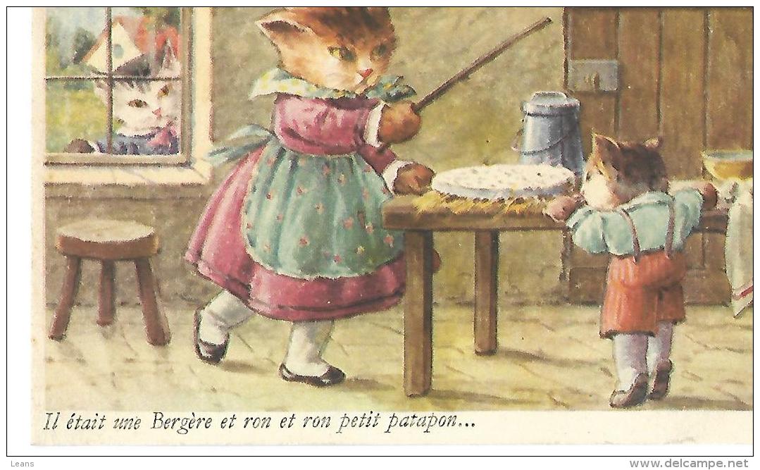 CHATS HABILLES - Chanson "Il était Une Bergère Et Ron Et Ron Petit Patapon" - SP - Geklede Dieren