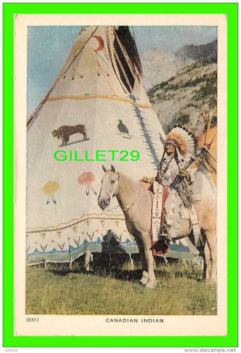 INDIENS - CANADIAN INDIAN CHIEF - TRAVEL IN 1968 - - Indiens D'Amérique Du Nord