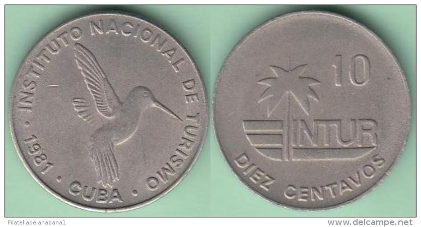 1981-MN-111 CUBA. 10c INTUR 1981 ZUNZUN. TURISMO TOKEN. CU-NI. - Cuba