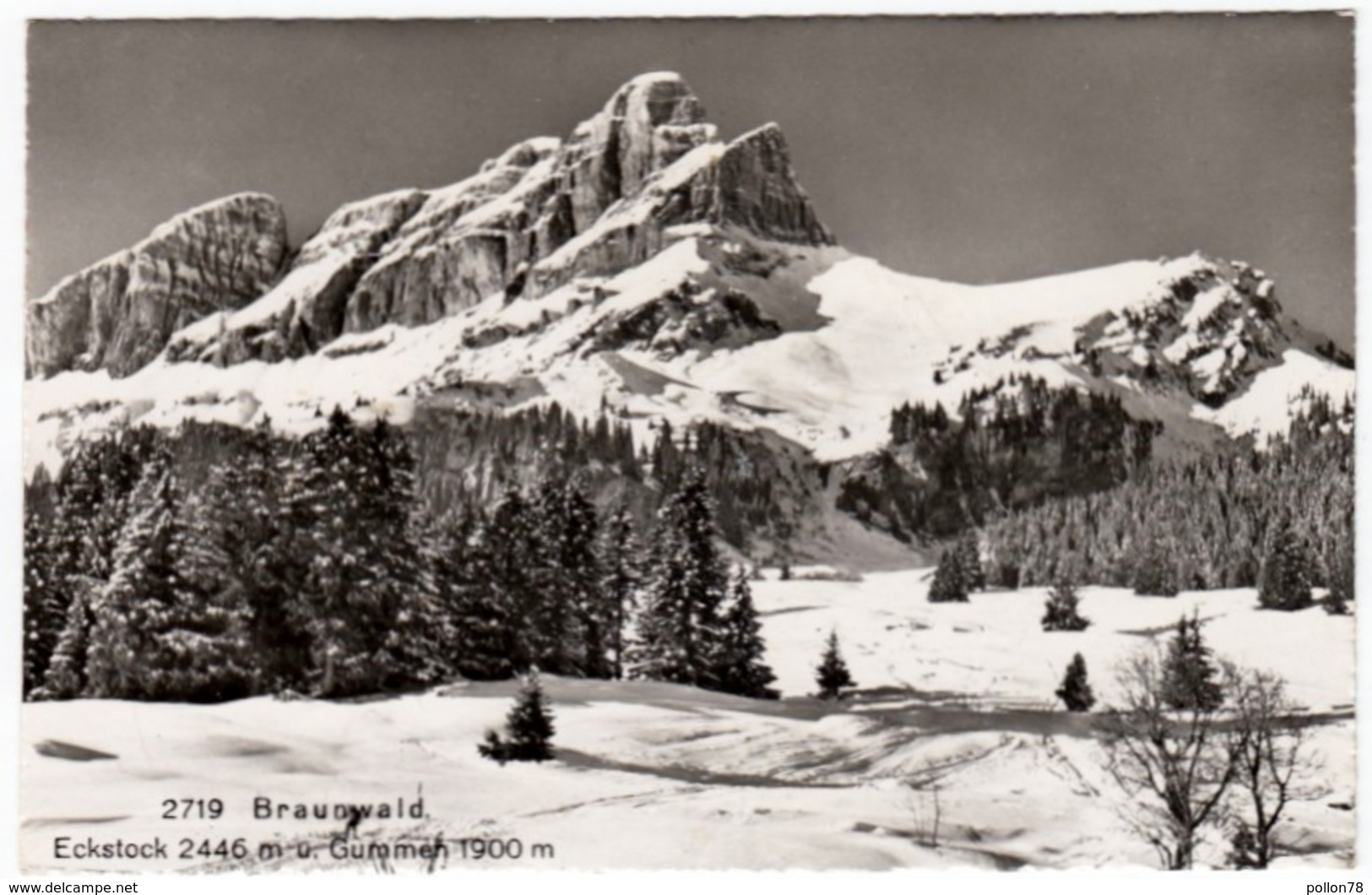 BRAUNWALD - ECKSTOCK M U. GUMMEN - GLARIS - 1957 - Formato Piccolo - Braunwald