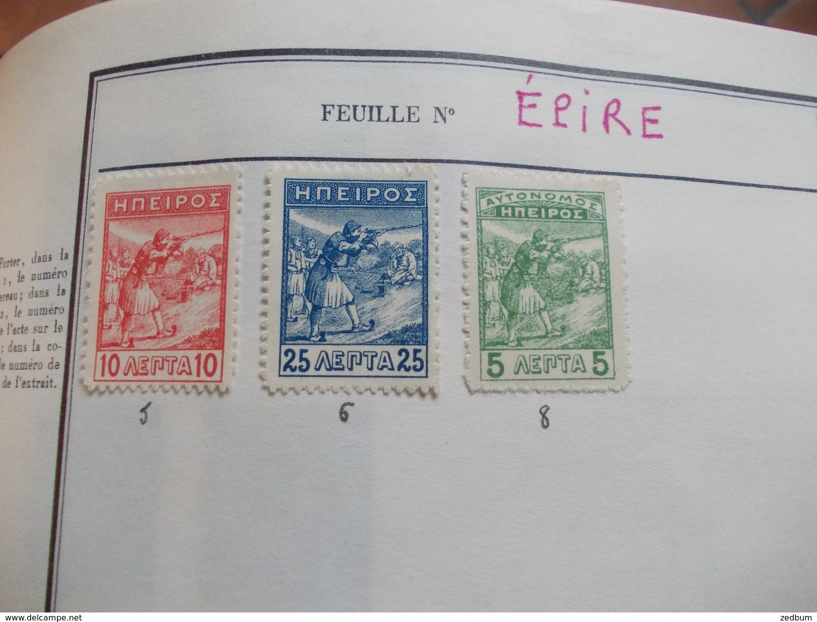 TIMBRES 1 Page Epire 3 Timbres Valeur 0.90 &euro; - Andere & Zonder Classificatie