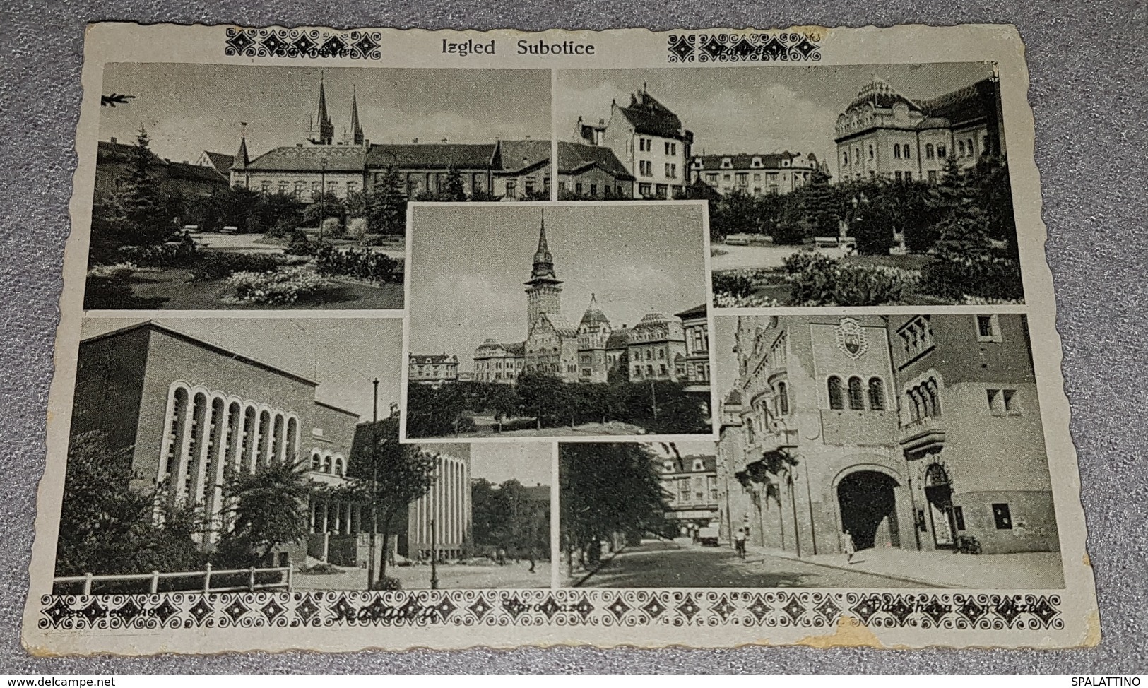SUBOTICA, SZABADKA, SERBIA 1949.- COLLAGE OLD POSTCARD TRAVELLED TO VINKOVCI WITH PORTO STAMP - Serbia