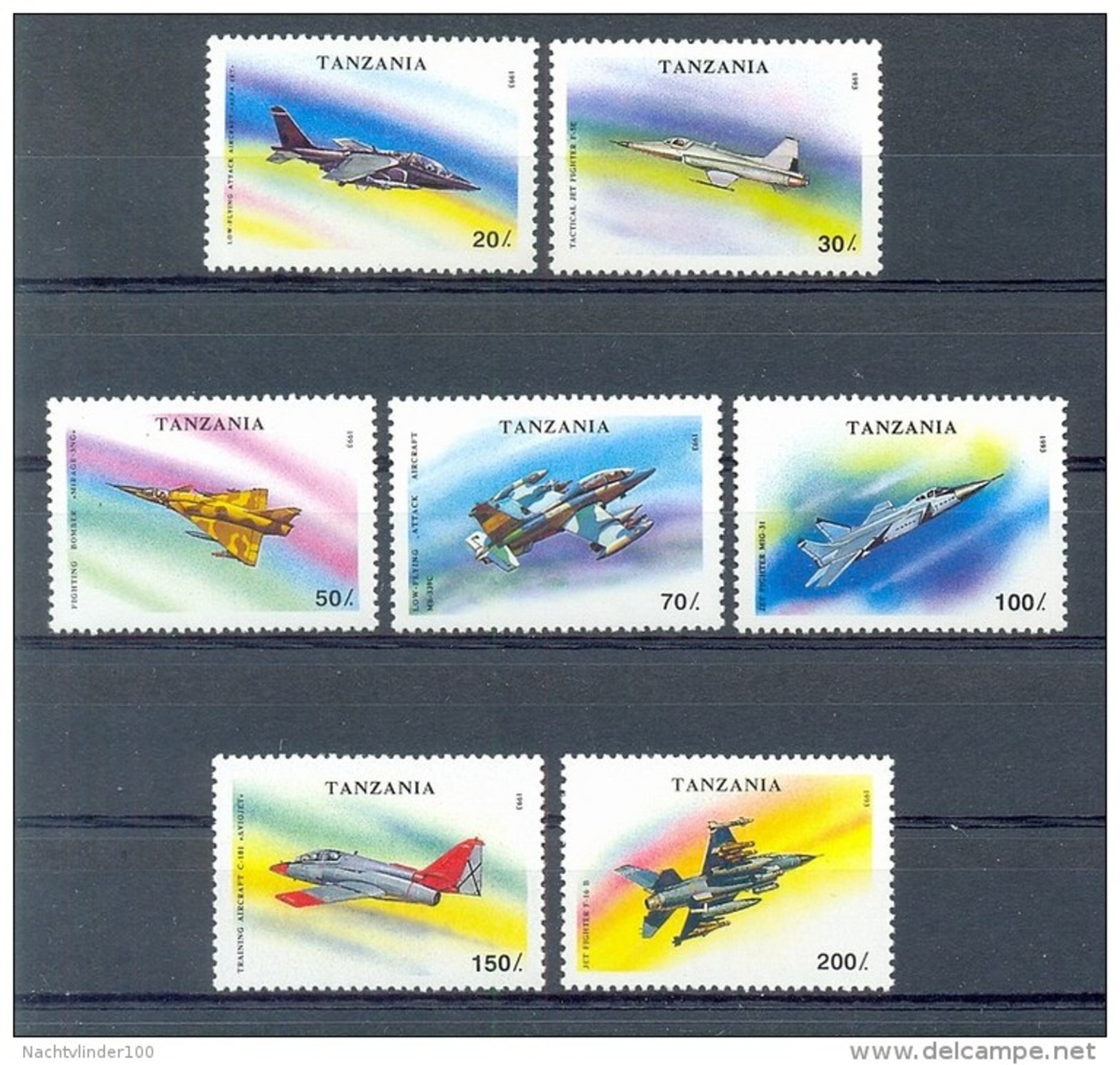 Mua219 TRANSPORT WAR  GEVECHTSVLIEGTUIGEN OORLOG PLANES FLUGZEUG TANZANIA 1993 PF/MNH # - Vliegtuigen