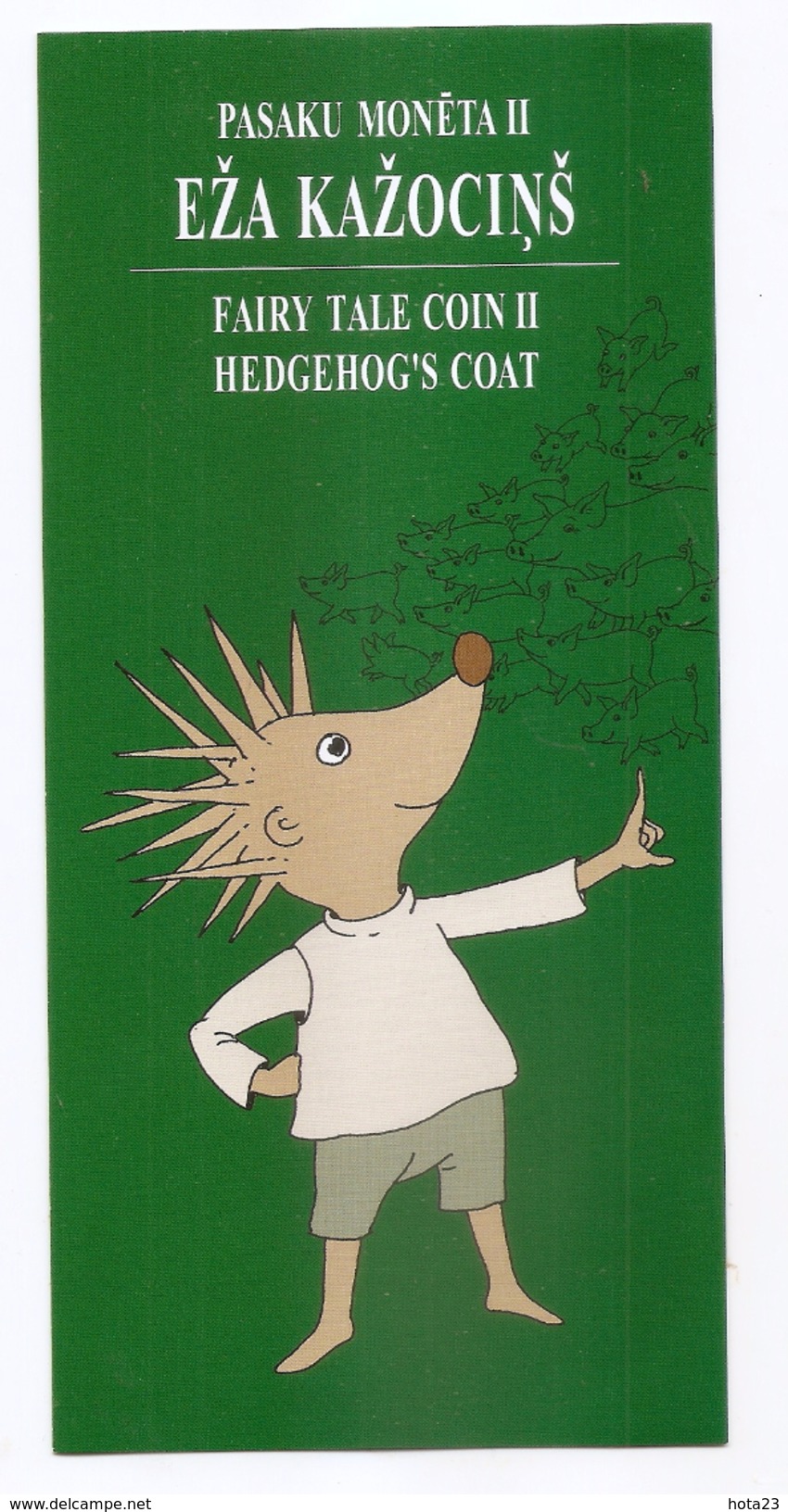 Latvia Silver Fairy Tale Hedgehog 2016 IGEL Only Original Bank Booklet Lettland - Latvia