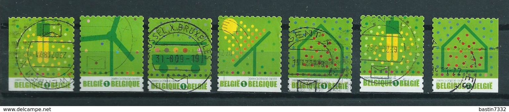 2009 Belgium 7x Environment Booklet Stamps Used/gebruikt/oblitere - Usati
