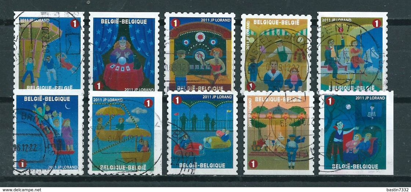 2011 Belgium Complete Set Festival Booklet Stamps Used/gebruikt/oblitere - Used Stamps