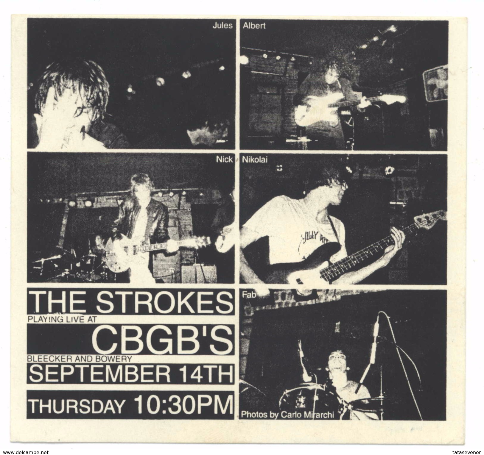 USA NYC CBGB Club The STROKES Band Memorabilia From 2000 New Wave Indie Rock Music - Plakate & Poster