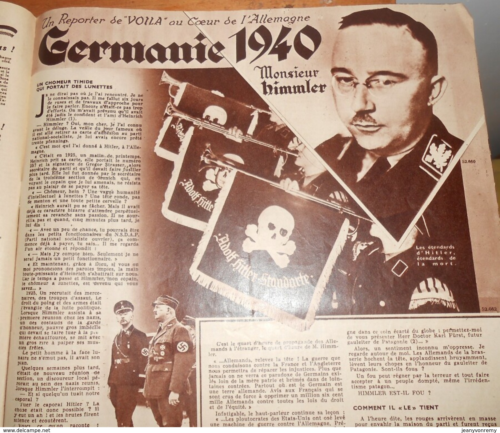 Voilà. N°464. 23 Février 1940. Palmyre. Hitler et Himmler. Michèle Morgan et Michel Simon.