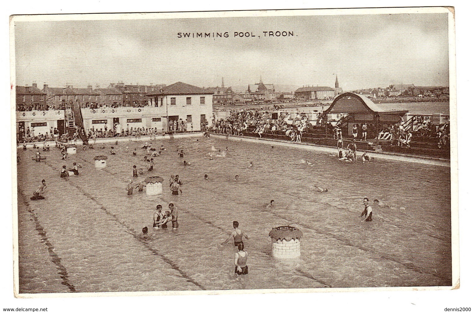 TROON - Swimming Pool - Ed. E. T. W. Dennis & Sons, London, N° 37 - Ayrshire