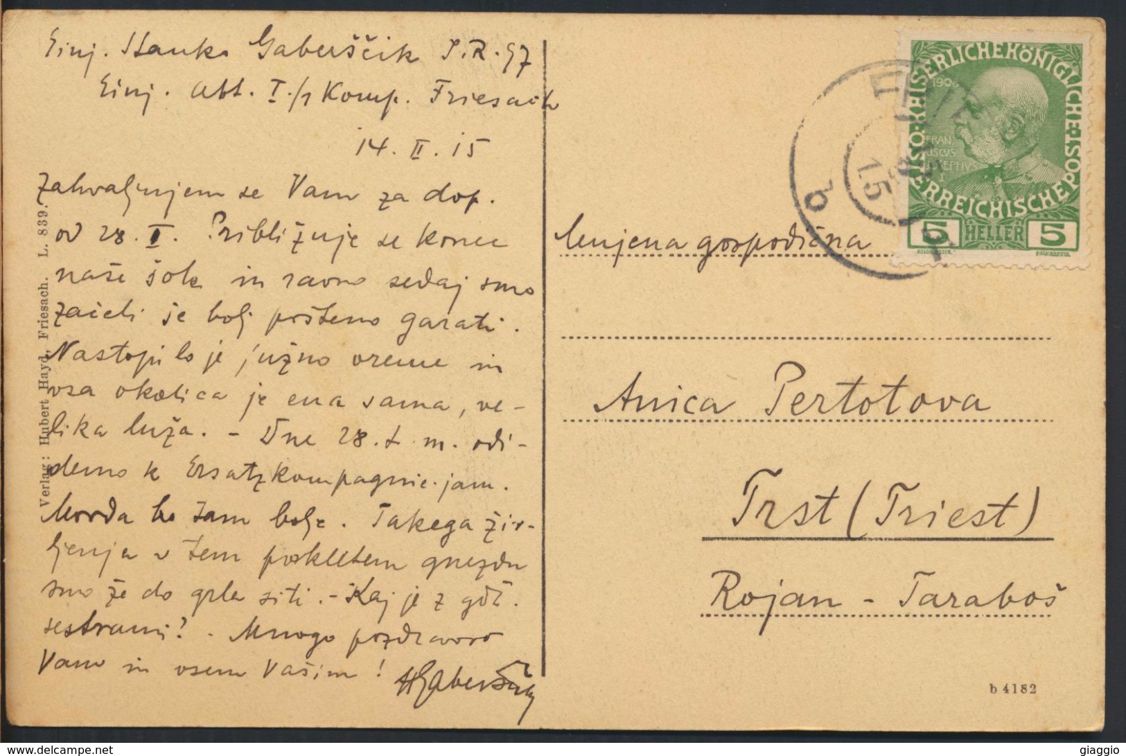 °°° 2111 - SACKTOR - FRIESACH (KARNTEN) 1918 With Stamps °°° - Friesach