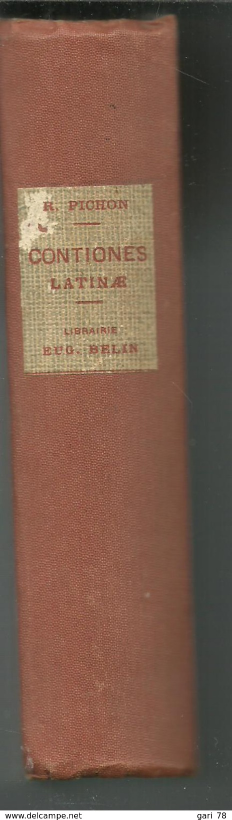 René PICHON CONTIONES LATINAE, Discours, Extraits Des Historiens Latins - Other & Unclassified