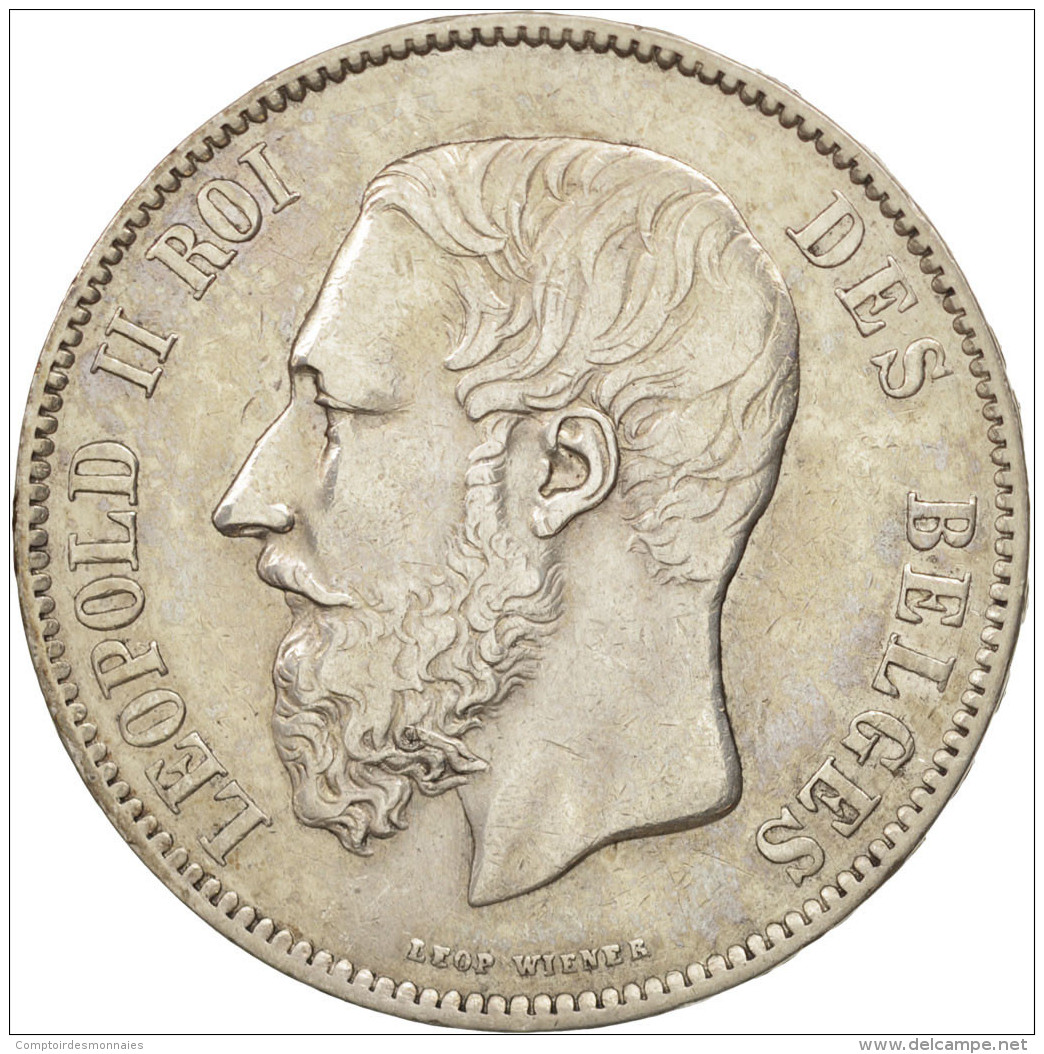 Belgique, Leopold II, 5 Francs, 5 Frank, 1873, TTB, Argent, KM:24 - 5 Francs