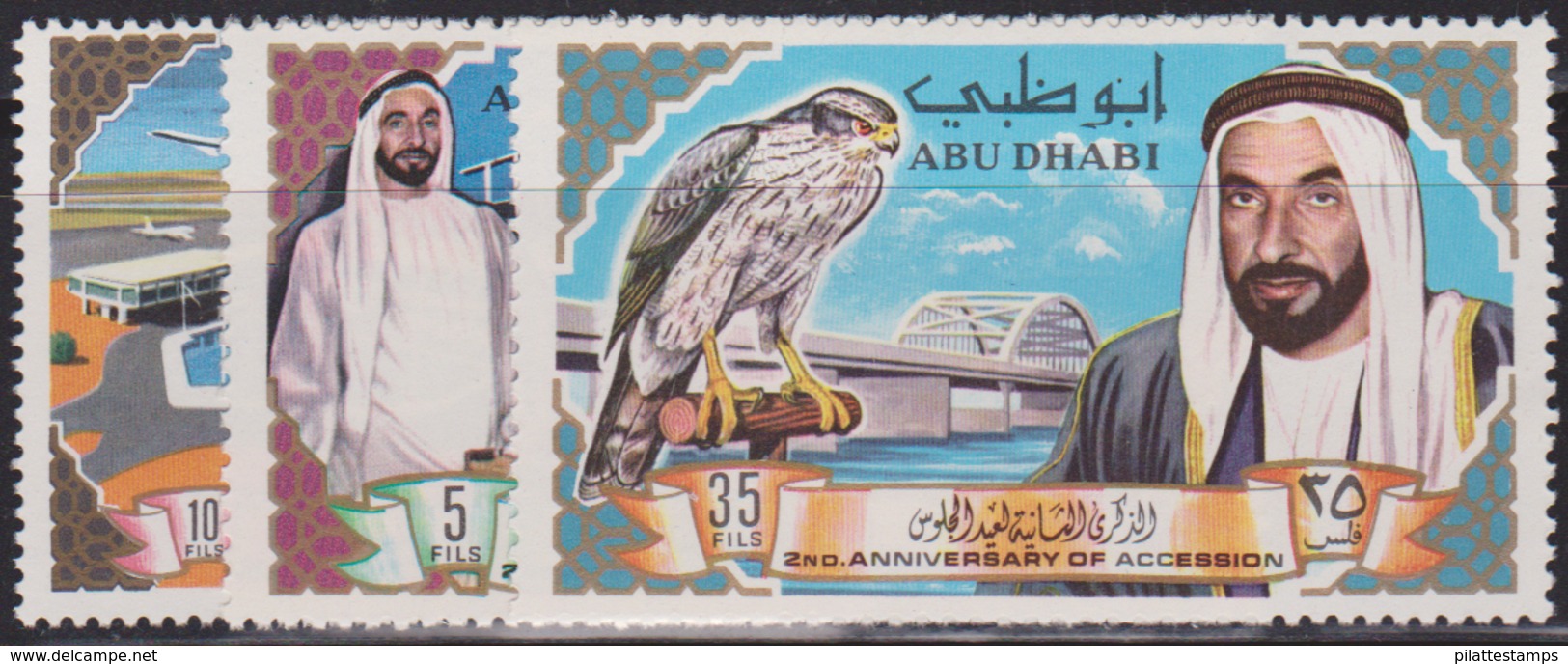 ABOU DHABI N°49/51** OISEAUX - Abu Dhabi