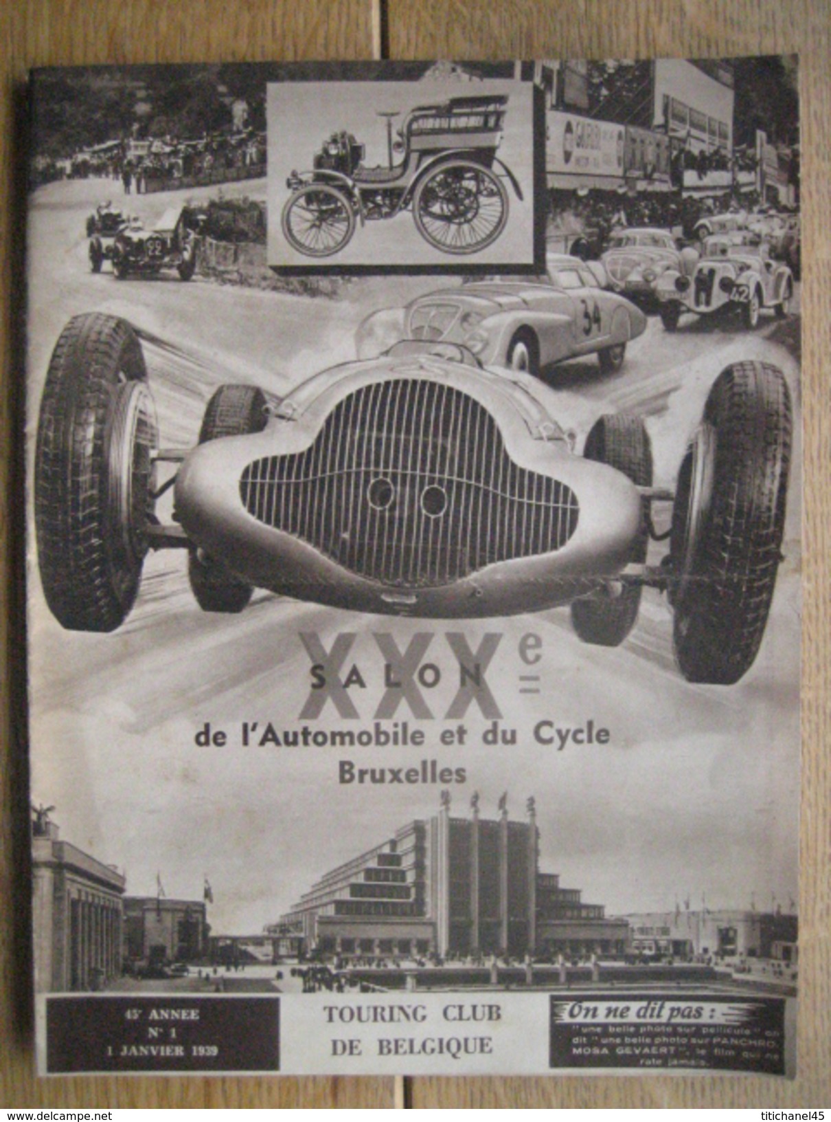 1939 REVUE TOURING CLUB DE BELGIQUE - XXXe SALON DE L'AUTOMOBILE ET DU CYCLE DE BRUXELLES - Voitures