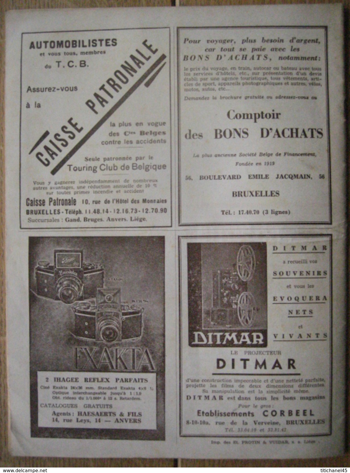 1939 REVUE TOURING CLUB DE BELGIQUE - XXXe SALON DE L'AUTOMOBILE ET DU CYCLE DE BRUXELLES