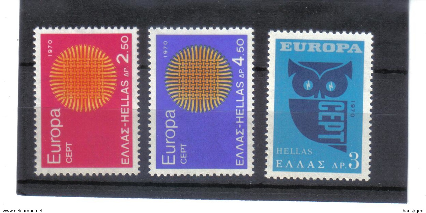 BAU955 EUROPA-CEPT 1970 GRIECHENLAND MICHL  1040/42  Postfrisch SIEHE ABBILDUNG - Ungebraucht