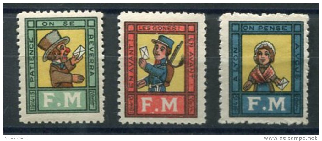 FRANCE FRANCHISE MILITAIRE Vignettes Très Rares MLH (trace De Charnière) - Timbres De Franchise Militaire