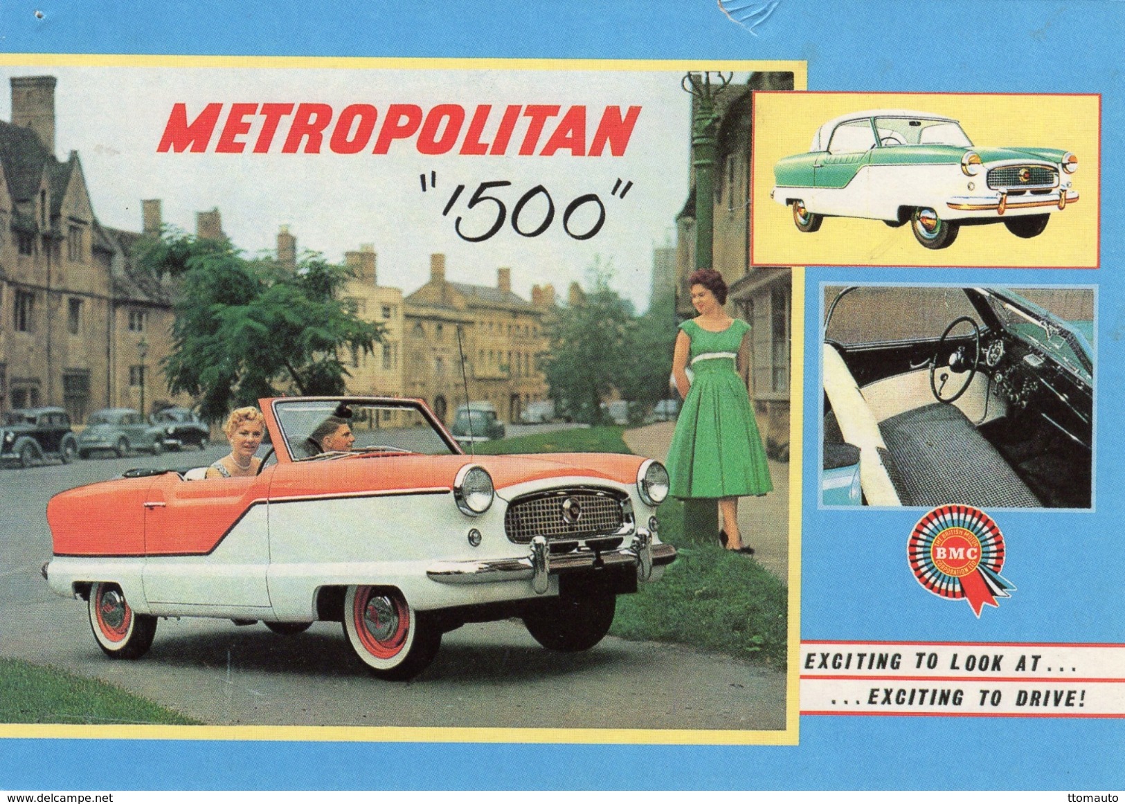 Metropolitan 1500  -  1956   -  Carte Postale - Original Manufacturer's Illustrations - Voitures De Tourisme