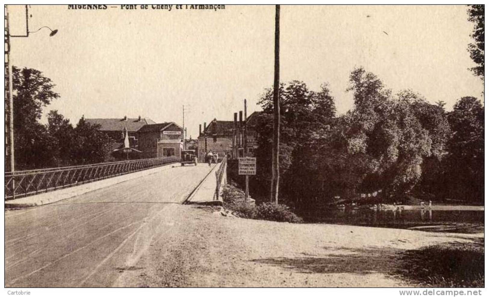 89 MIGENNES Pont De Cheny Et L´Armançon,voiture - Migennes