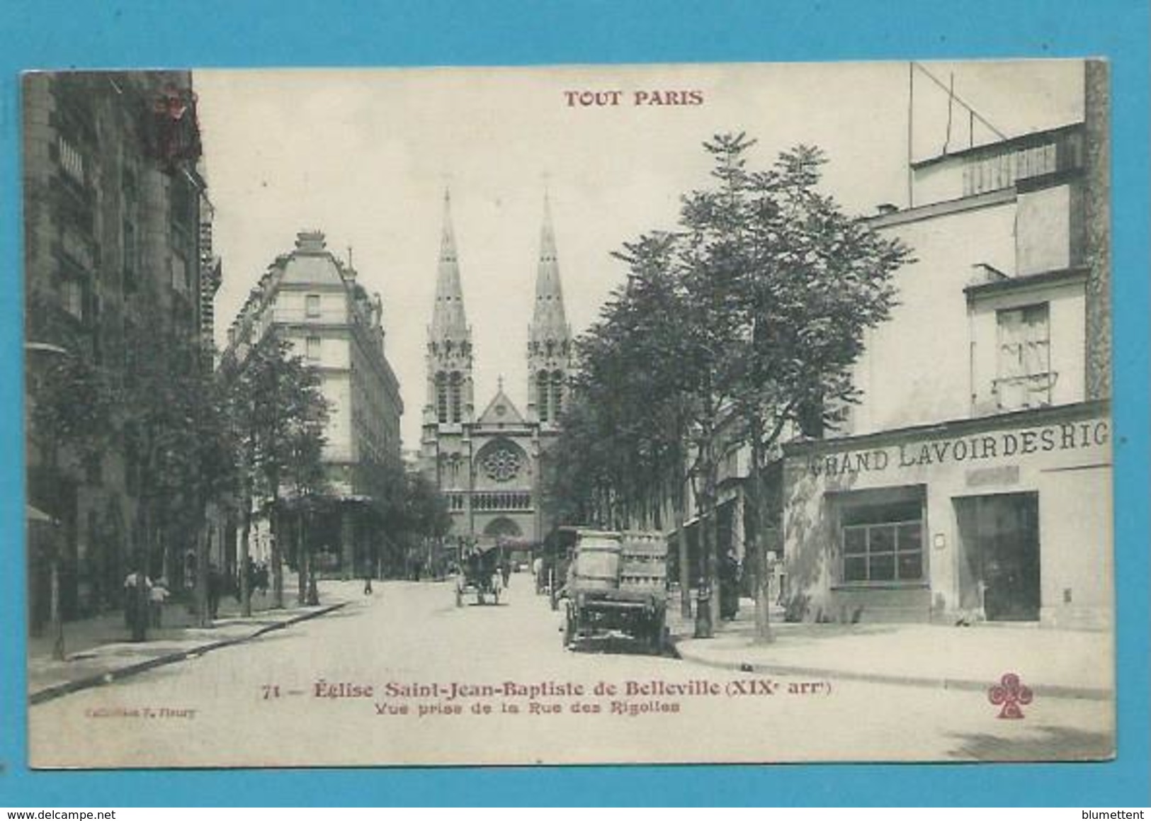 CPA TOUT PARIS 71 - Eglise Saint-Jeau-Baptiste De Belleville (XIXème) Edition FLEURY - Arrondissement: 19