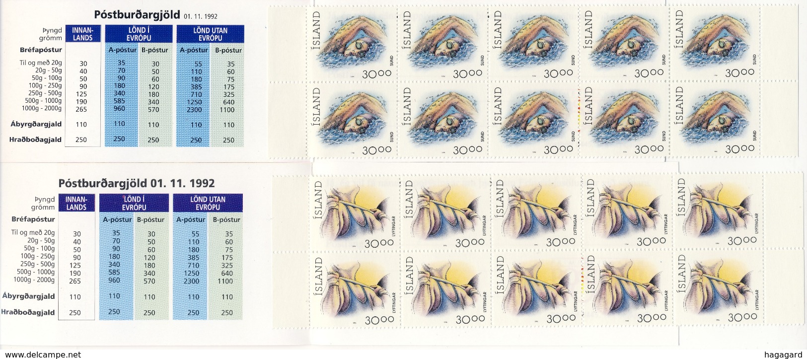 #A1850. Iceland 1994. Sport. Complete Booklets. Michel 798-99. MNH(**) - Carnets